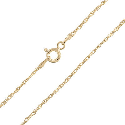 Catenina a corda in argento placcato oro giallo - 45 cm - 1,51 g