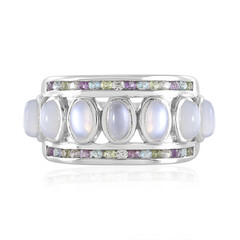 Anello in argento con Pietra di Luna Bianca (KM by Juwelo)