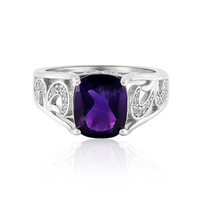 Anello in argento con Ametista Zambiana