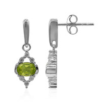 Orecchini in argento con Peridoto della Birmania