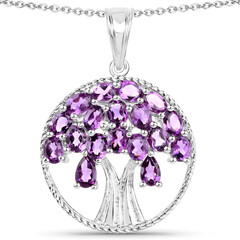Collana in argento con Ametista Zambiana