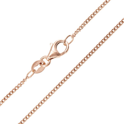 Catenina groumette in argento placcato oro rosa - 50 cm - 2,8 g