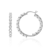 Orecchini in argento con Topazio Bianco