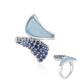 Anello in oro con Calcedonio Blu (KM by Juwelo)