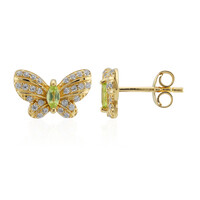 Orecchini in argento con Peridoto della Birmania
