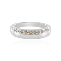 Anello in argento con Diamante Champagne I2
