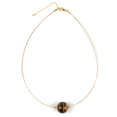 Collana in argento con Occhio di Tigre