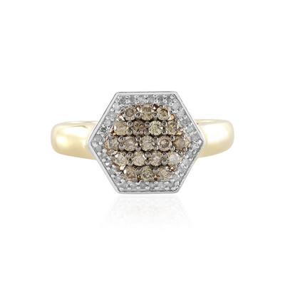 Anello in argento con Diamante Cioccolato I2