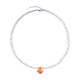 Collana in argento con Conchiglia di Ostrica Spinosa Arancione