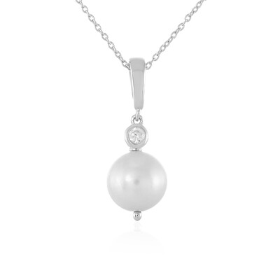 Collana in argento con Perla di Acqua Dolce