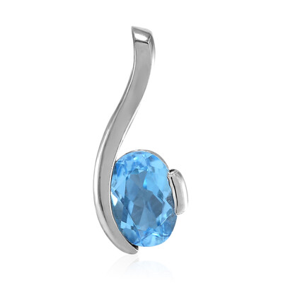 Ciondolo in argento con Topazio Blu Svizzero