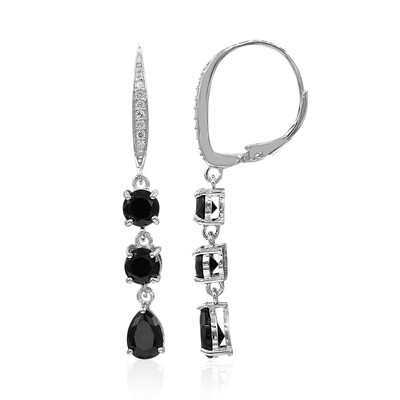 Orecchini in argento con Spinello Nero