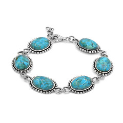 Bracciale in argento con Turchese Kingman Mohave Blu (Art of Nature)