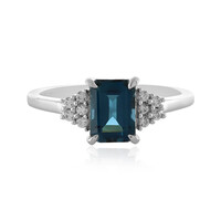 Anello in argento con Topazio Blu Londra