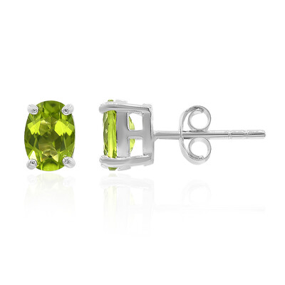 Orecchini in argento con Peridoto della Birmania