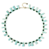 Collana in argento con Amazzonite (Riya)