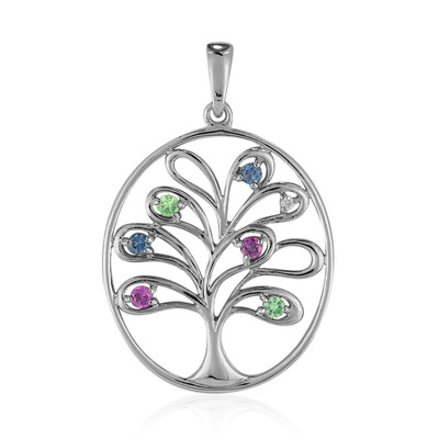 Ciondolo in argento con Rodolite