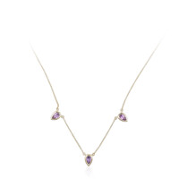 Collana in oro con Zaffiro Ceylon Porpora