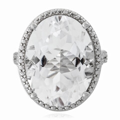 Anello in argento con Quarzo Bianco