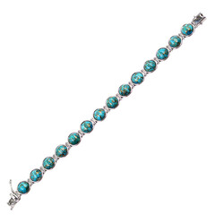 Bracciale in argento con Turchese Ramato Blu (Faszination Türkis)