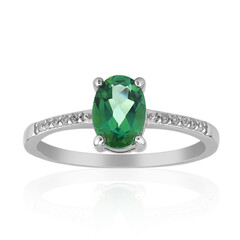 Anello in argento con Topazio Verde Farfalla