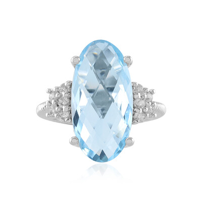 Anello in argento con Topazio Blu Cielo