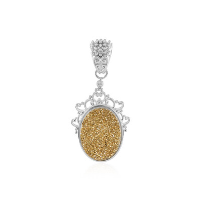 Ciondolo in argento con Agata Glitter Dorata