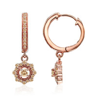 Orecchini in oro con Diamante Rose de France SI1 di Argyle