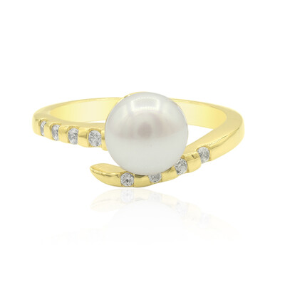 Anello in argento con Perla di Acqua Dolce (TPC)