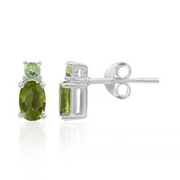Orecchini in argento con Peridoto della Birmania