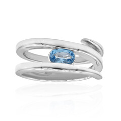 Anello in argento con Topazio Blu Svizzero (TPC)