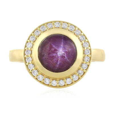 Anello in argento con Rubino Stellato Channapatna