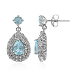 Orecchini in argento con Topazio Blu Cielo