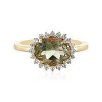 Anello in oro con Pietra del Sole dell'Oregon