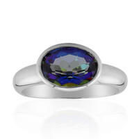 Anello in argento con Quarzo Mistico Blu