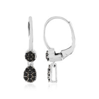 Orecchini in argento con Spinello Nero