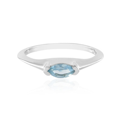 Anello in argento con Acquamarina Brasiliana