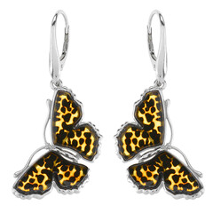 Orecchini in argento con Ambra Baltica
