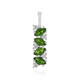 Ciondolo in argento con Diopside Russo