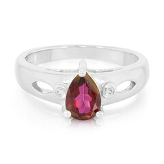Anello in argento con Topazio Ciliegia