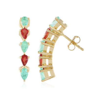 Orecchini in argento con Smeraldo Russo