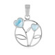 Ciondolo in argento con Larimar