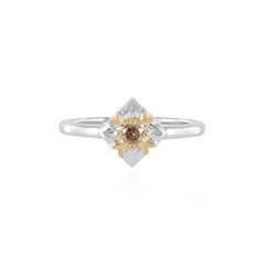 Anello in argento con Diamante Champagne I3