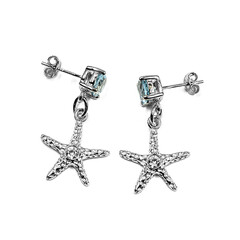 Orecchini in argento con Topazio Blu Cielo