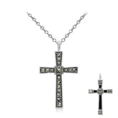 Collana in argento con Marcassite