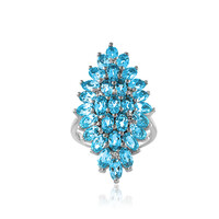 Anello in argento con Topazio Blu Cielo