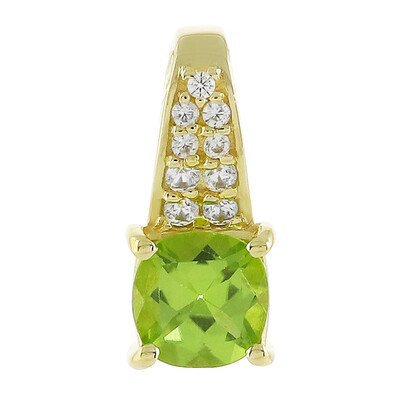 Ciondolo in oro con Peridoto Kashmir