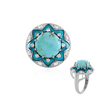 Anello in argento con Turchese Kingman Mohave Blu