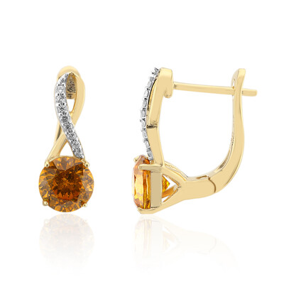 Orecchini in oro con Sfalerite spagnola