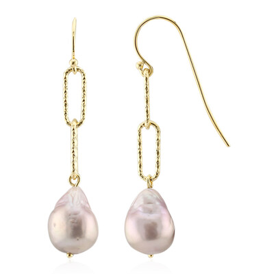 Orecchini in argento con Perla d'Acqua Dolce Rosa (TPC)